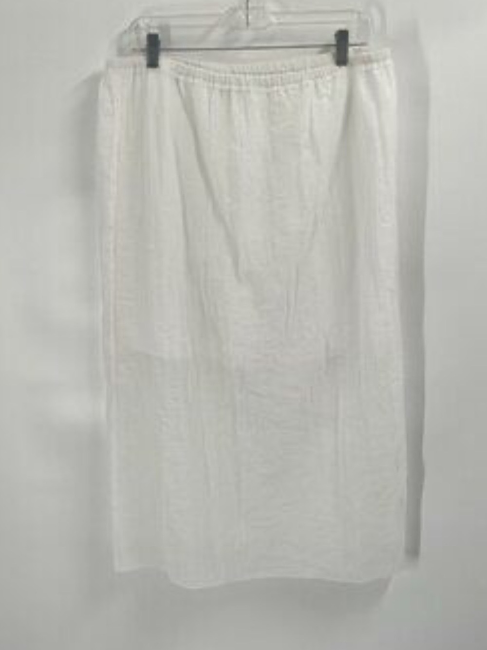 Zara White linen blend Midi Skirt